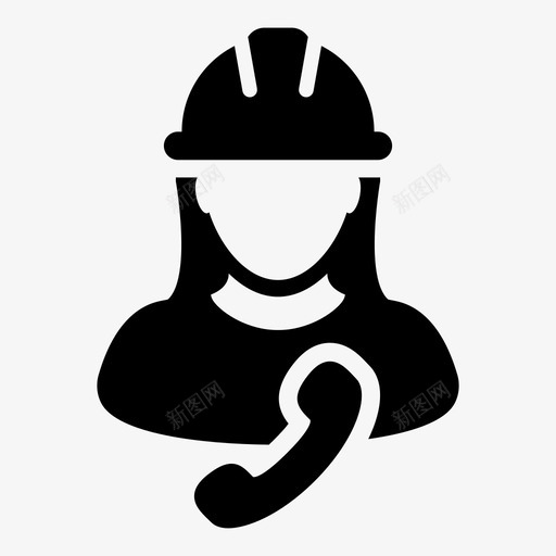 工人建筑人图标svg_新图网 https://ixintu.com 人 妇女 工人 建筑 建筑工人图标业务向量风格6 服务 电话