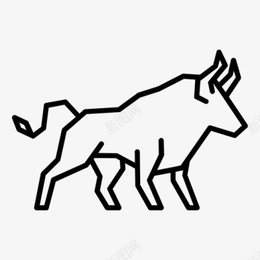 公牛自负的动物图标图标
