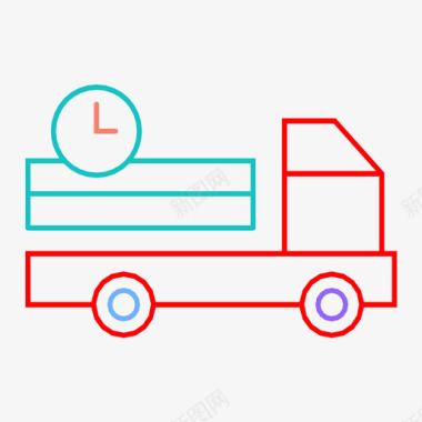 快速交货快速装运运输卡车图标图标