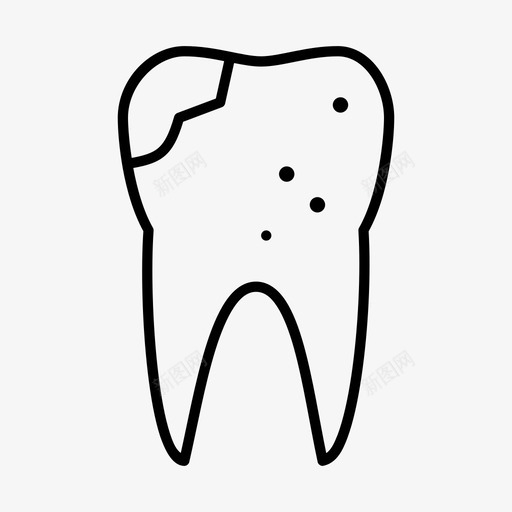 牙齿牙医健康图标svg_新图网 https://ixintu.com 健康 牙医 牙根 牙齿 磨牙