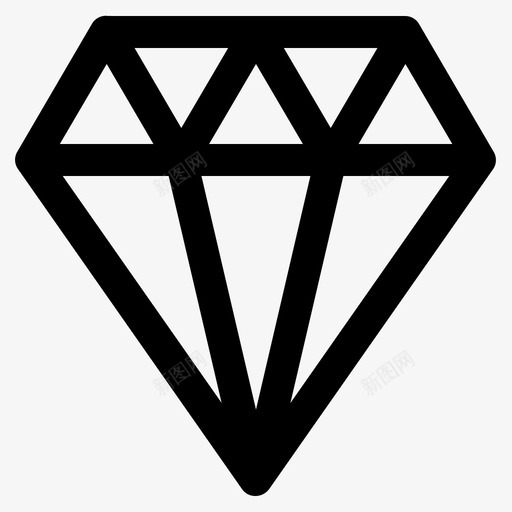 钻石ui基本雕文图标svg_新图网 https://ixintu.com ui基本雕文 钻石
