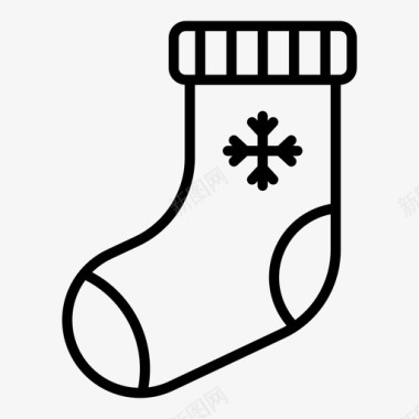 长袜圣诞袜礼物图标图标