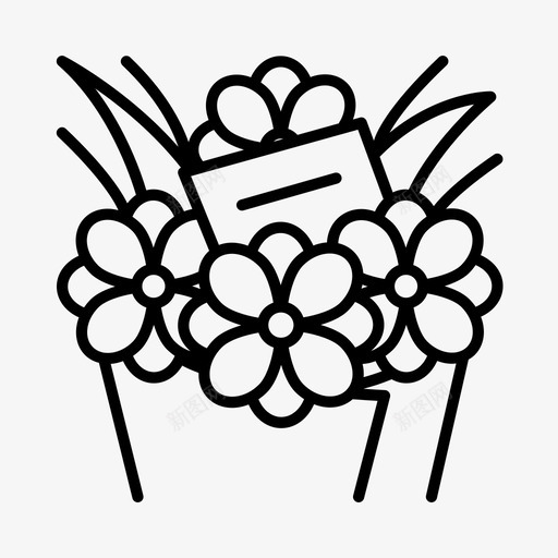 花束花朵植物图标svg_新图网 https://ixintu.com 植物 花 花园 花店 花朵 花束