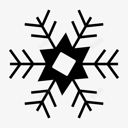 雪冷冰图标svg_新图网 https://ixintu.com 下雪 冬天 冰 冷 雪 雪花