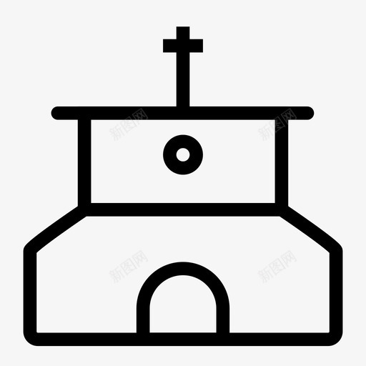 建筑天主教庆祝图标svg_新图网 https://ixintu.com 复活节线图标 天主教 庆祝 建筑 教堂 真实