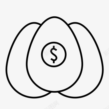 金融美元鸡蛋图标图标