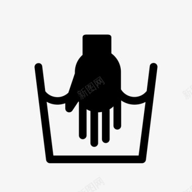 手洗织物洗衣图标图标