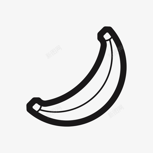 香蕉吃水果图标svg_新图网 https://ixintu.com 便条 吃 杂货店购物 果皮 水果 香蕉