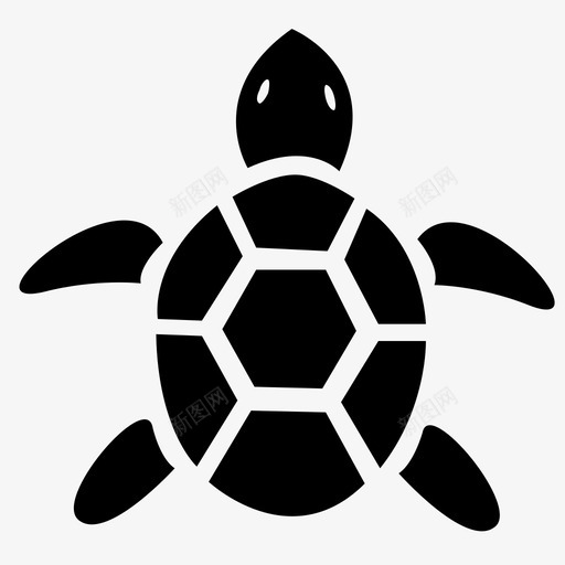 海龟动物水生图标svg_新图网 https://ixintu.com 动物 水生 海洋世界 海龟 贝壳