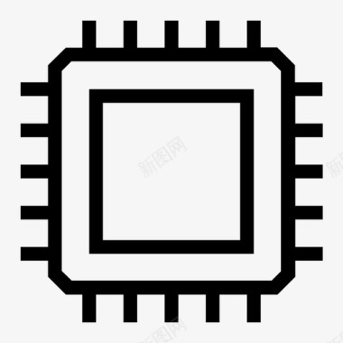 微芯片计算机设备图标图标