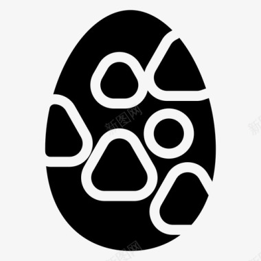 复活节吃蛋图标图标