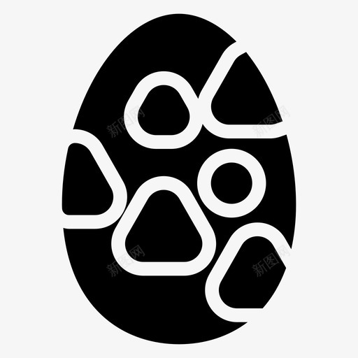 复活节吃蛋图标svg_新图网 https://ixintu.com 吃 复活节 复活节标志 蛋 蛋黄 食物