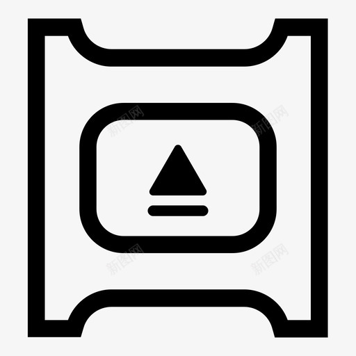 弹出胶片图标svg_新图网 https://ixintu.com 图标 媒体 弹出 播放器 胶片 音乐 音乐播放器