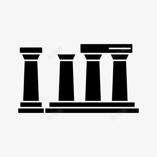 阿波罗神庙希腊历史图标svg_新图网 https://ixintu.com 历史 希腊 旅游 阿波罗神庙