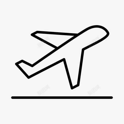 飞机起飞旅行图标svg_新图网 https://ixintu.com 旅行 飞机起飞