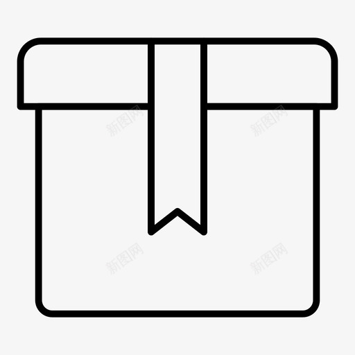 盒子庆祝递送图标svg_新图网 https://ixintu.com 包裹 庆祝 盒子 聚会庆祝细线图标 递送
