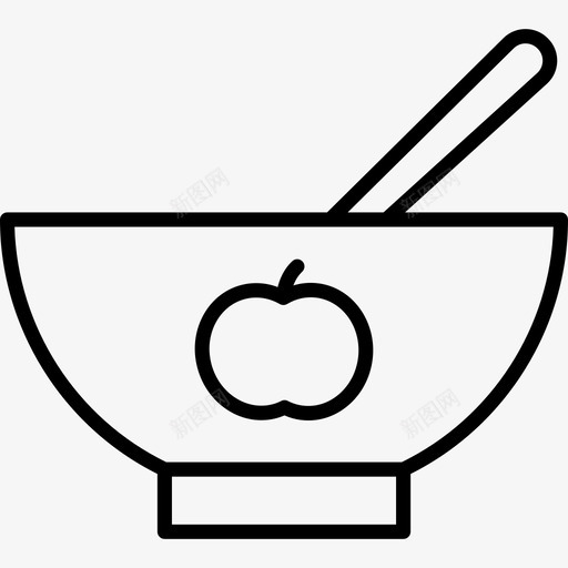 带苹果图案的婴儿餐盘食品新生儿图标svg_新图网 https://ixintu.com 带苹果图案的婴儿餐盘 新生儿 食品