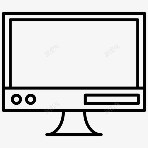 计算机显示器个人电脑图标svg_新图网 https://ixintu.com 个人电脑 显示器 计算机