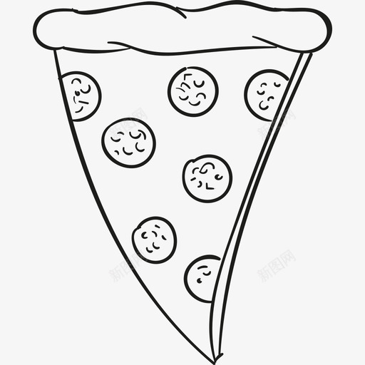 意大利香肠披萨片食品小酒馆和餐厅图标svg_新图网 https://ixintu.com 小酒馆和餐厅 意大利香肠披萨片 食品