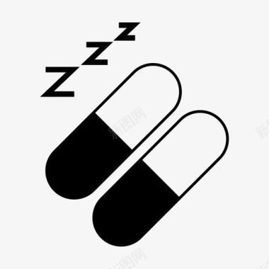 安眠药药困图标图标