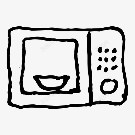 微波炉厨师食物图标svg_新图网 https://ixintu.com 加热 厨师 微波炉 手绘 食物