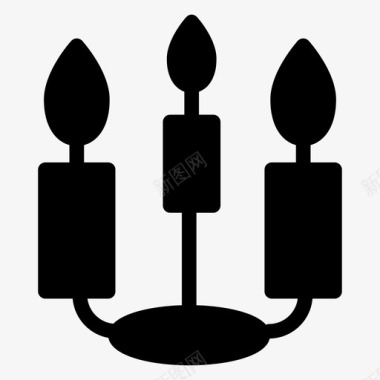 蜡烛烛台装饰图标图标