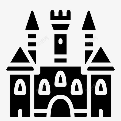 霍格沃茨城堡哈利图标svg_新图网 https://ixintu.com 哈利 哈利波特固体 城堡 学校 波特 霍格沃茨