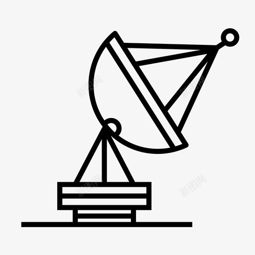 卫星保护雷达图标svg_新图网 https://ixintu.com 保护 信号 卫星 太空图标 雷达 飞船