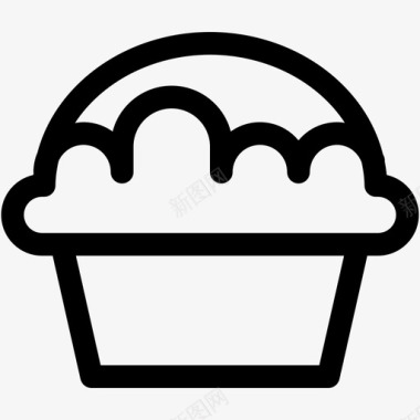 杯子蛋糕庆祝纸杯蛋糕图标图标