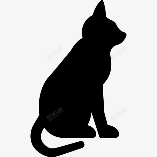 坐着的猫动物自由的动物图标svg_新图网 https://ixintu.com 动物 坐着的猫 自由的动物