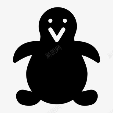 动物假日企鹅图标图标