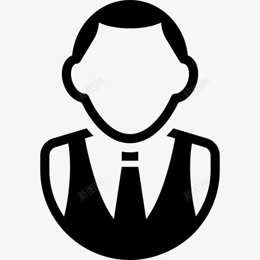 有领带的商人人用户2图标svg_新图网 https://ixintu.com 人 有领带的商人 用户2