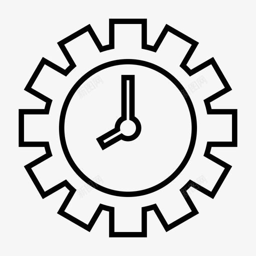 工作时间时钟八图标svg_新图网 https://ixintu.com 八 工作 工作时间 时钟 设置