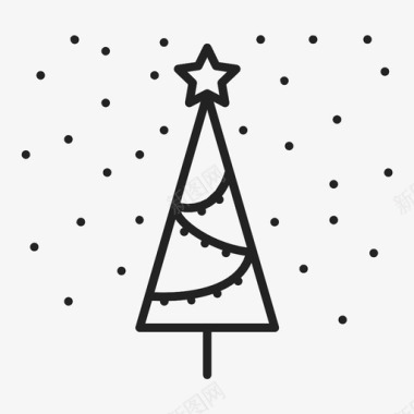 圣诞树装饰新年图标图标