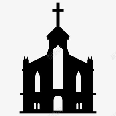 教堂基督上帝图标图标