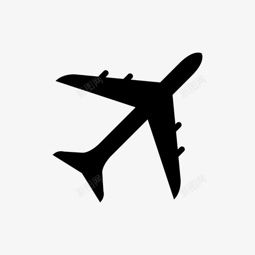 飞机天空交通图标svg_新图网 https://ixintu.com 交通 天空 旅行 飞机