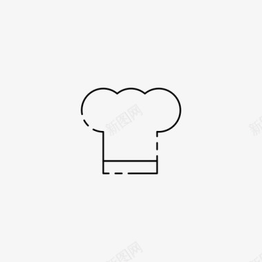 厨师帽食物和酒店托克图标图标