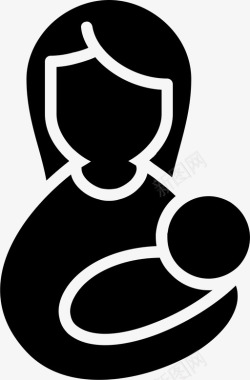 母乳喂养婴儿护理母亲图标图标