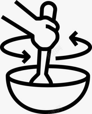 盘子手搅拌碗图标图标