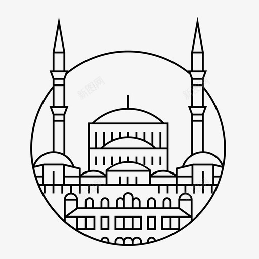安卡拉地标中东图标svg_新图网 https://ixintu.com 中东 土耳其 地标 安卡拉 清真寺 非洲中东城市