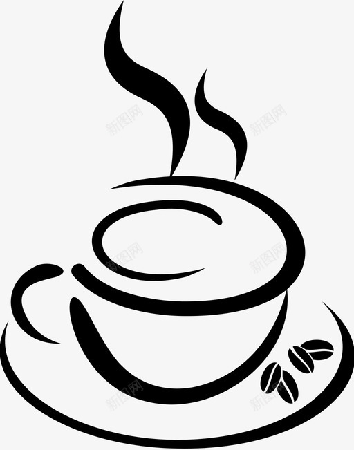 咖啡杯子热咖啡图标svg_新图网 https://ixintu.com 咖啡 杯子 热咖啡