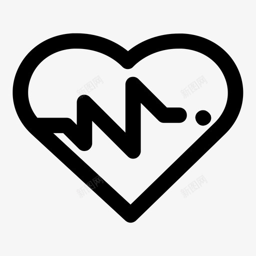 脉搏跳动心脏图标svg_新图网 https://ixintu.com 健康和医疗 医疗 心脏 脉搏 脉搏率 跳动