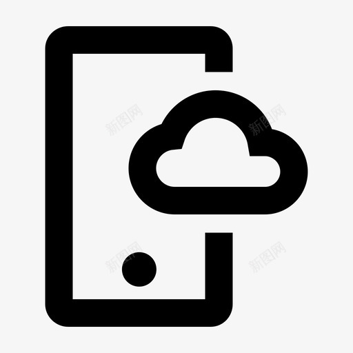 移动云数据互联网图标svg_新图网 https://ixintu.com 互联网 数据 服务器 材质图标 移动云
