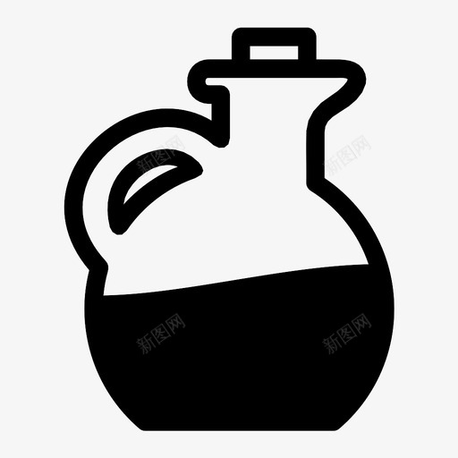 油瓶油壶橄榄油图标svg_新图网 https://ixintu.com 橄榄油 水罐 油壶 油瓶