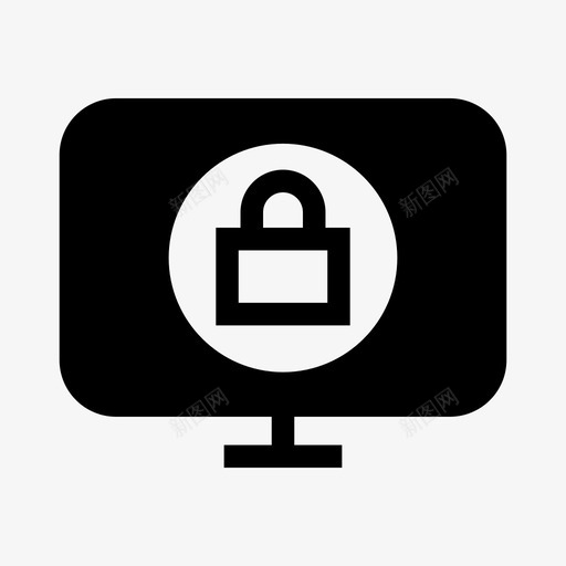 系统锁定计算机图标svg_新图网 https://ixintu.com 系统锁定 计算机