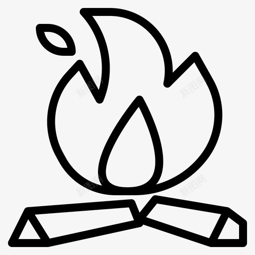 篝火烧烤派对图标svg_新图网 https://ixintu.com 暖气 派对 烧烤 篝火