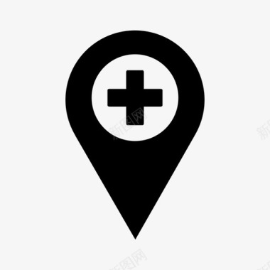 医院地图销占位符图标图标