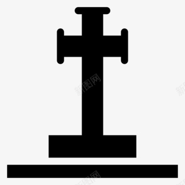十字架棺材死亡图标图标