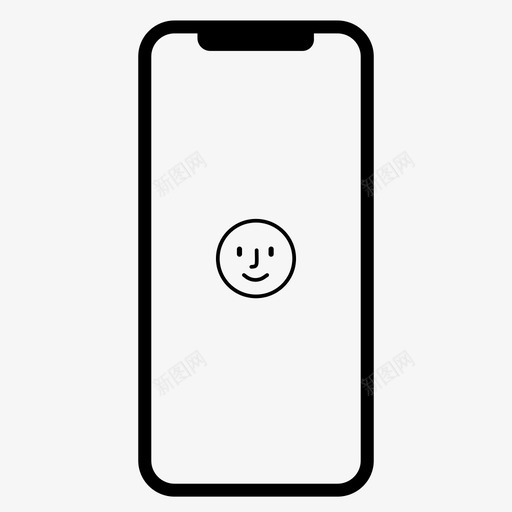 iphonex人脸识别面部识别图标svg_新图网 https://ixintu.com iphonex 人脸识别 面部识别