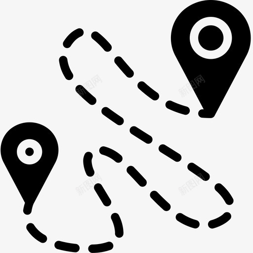 交货路线位置地图图标svg_新图网 https://ixintu.com 交货路线 位置 图钉 地图 装运和交货实体